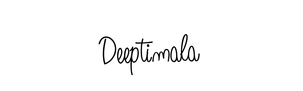 Design your own signature with our free online signature maker. With this signature software, you can create a handwritten (Angelique-Rose-font-FFP) signature for name Deeptimala. Deeptimala signature style 5 images and pictures png
