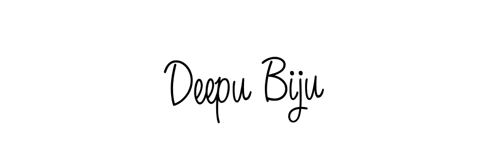 Design your own signature with our free online signature maker. With this signature software, you can create a handwritten (Angelique-Rose-font-FFP) signature for name Deepu Biju. Deepu Biju signature style 5 images and pictures png