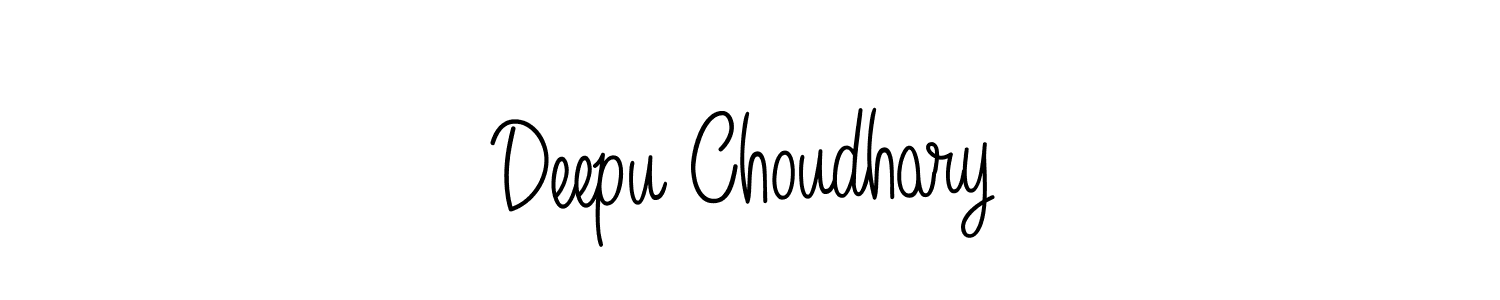 Deepu Choudhary stylish signature style. Best Handwritten Sign (Angelique-Rose-font-FFP) for my name. Handwritten Signature Collection Ideas for my name Deepu Choudhary. Deepu Choudhary signature style 5 images and pictures png