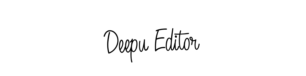 Create a beautiful signature design for name Deepu Editor. With this signature (Angelique-Rose-font-FFP) fonts, you can make a handwritten signature for free. Deepu Editor signature style 5 images and pictures png