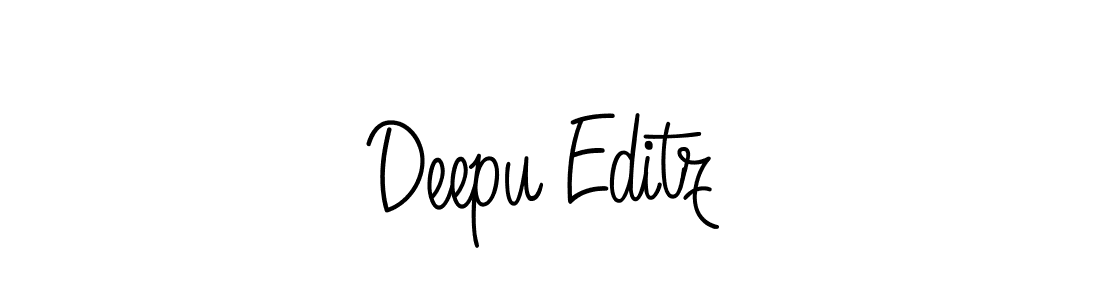 Create a beautiful signature design for name Deepu Editz. With this signature (Angelique-Rose-font-FFP) fonts, you can make a handwritten signature for free. Deepu Editz signature style 5 images and pictures png