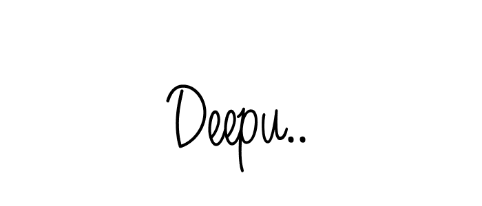 Deepu.. stylish signature style. Best Handwritten Sign (Angelique-Rose-font-FFP) for my name. Handwritten Signature Collection Ideas for my name Deepu... Deepu.. signature style 5 images and pictures png