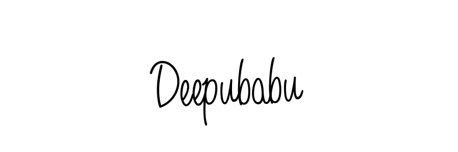 Create a beautiful signature design for name Deepubabu. With this signature (Angelique-Rose-font-FFP) fonts, you can make a handwritten signature for free. Deepubabu signature style 5 images and pictures png