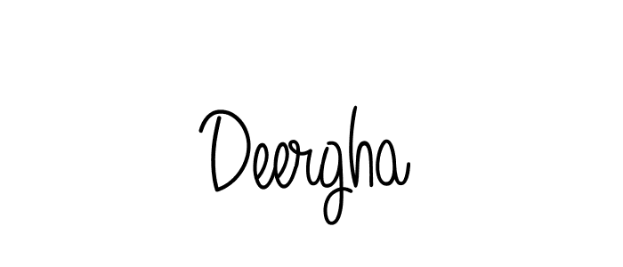 Make a beautiful signature design for name Deergha. With this signature (Angelique-Rose-font-FFP) style, you can create a handwritten signature for free. Deergha signature style 5 images and pictures png