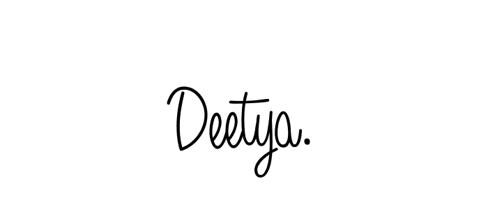 The best way (Angelique-Rose-font-FFP) to make a short signature is to pick only two or three words in your name. The name Deetya. include a total of six letters. For converting this name. Deetya. signature style 5 images and pictures png