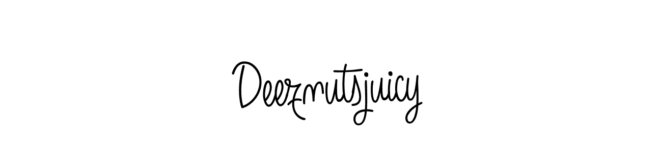 Also we have Deeznutsjuicy name is the best signature style. Create professional handwritten signature collection using Angelique-Rose-font-FFP autograph style. Deeznutsjuicy signature style 5 images and pictures png
