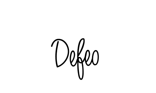 Create a beautiful signature design for name Defeo. With this signature (Angelique-Rose-font-FFP) fonts, you can make a handwritten signature for free. Defeo signature style 5 images and pictures png