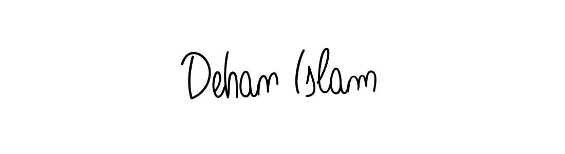 Design your own signature with our free online signature maker. With this signature software, you can create a handwritten (Angelique-Rose-font-FFP) signature for name Dehan Islam. Dehan Islam signature style 5 images and pictures png