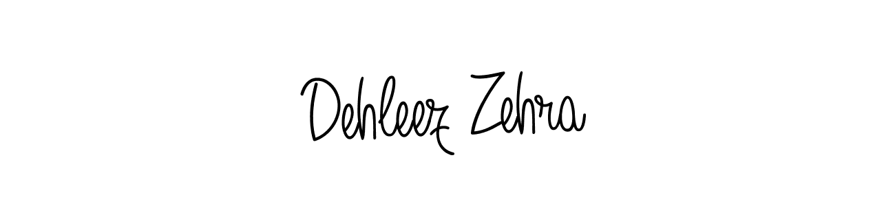 You should practise on your own different ways (Angelique-Rose-font-FFP) to write your name (Dehleez Zehra) in signature. don't let someone else do it for you. Dehleez Zehra signature style 5 images and pictures png