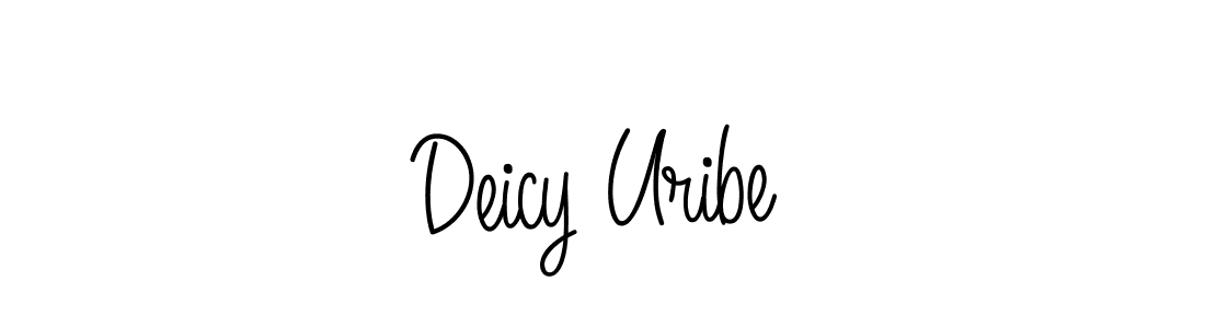 Create a beautiful signature design for name Deicy Uribe. With this signature (Angelique-Rose-font-FFP) fonts, you can make a handwritten signature for free. Deicy Uribe signature style 5 images and pictures png