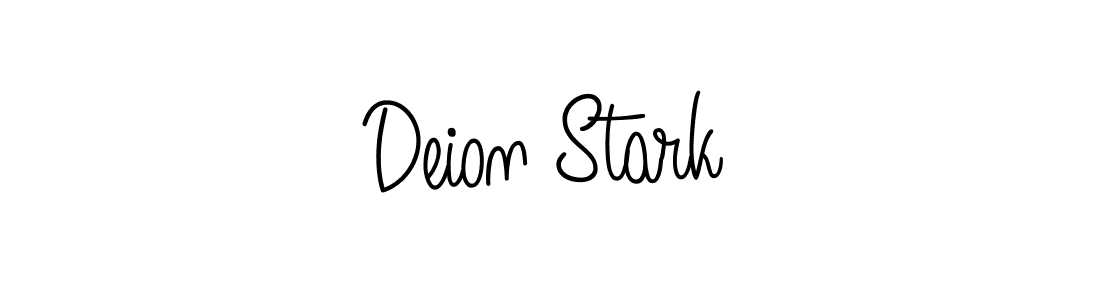 Use a signature maker to create a handwritten signature online. With this signature software, you can design (Angelique-Rose-font-FFP) your own signature for name Deion Stark. Deion Stark signature style 5 images and pictures png