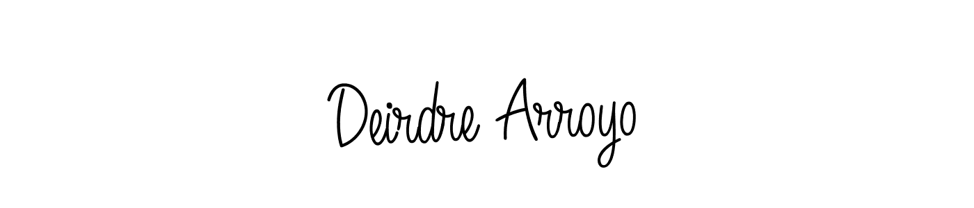 Make a short Deirdre Arroyo signature style. Manage your documents anywhere anytime using Angelique-Rose-font-FFP. Create and add eSignatures, submit forms, share and send files easily. Deirdre Arroyo signature style 5 images and pictures png