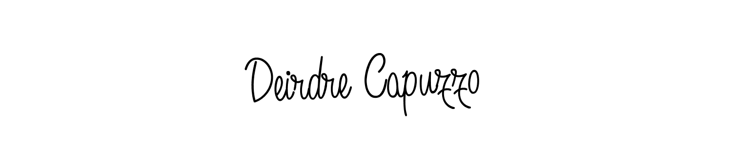 Once you've used our free online signature maker to create your best signature Angelique-Rose-font-FFP style, it's time to enjoy all of the benefits that Deirdre Capuzzo name signing documents. Deirdre Capuzzo signature style 5 images and pictures png