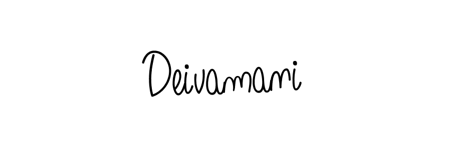 You should practise on your own different ways (Angelique-Rose-font-FFP) to write your name (Deivamani) in signature. don't let someone else do it for you. Deivamani signature style 5 images and pictures png
