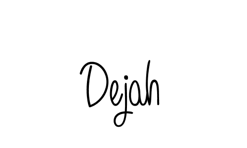 Use a signature maker to create a handwritten signature online. With this signature software, you can design (Angelique-Rose-font-FFP) your own signature for name Dejah. Dejah signature style 5 images and pictures png