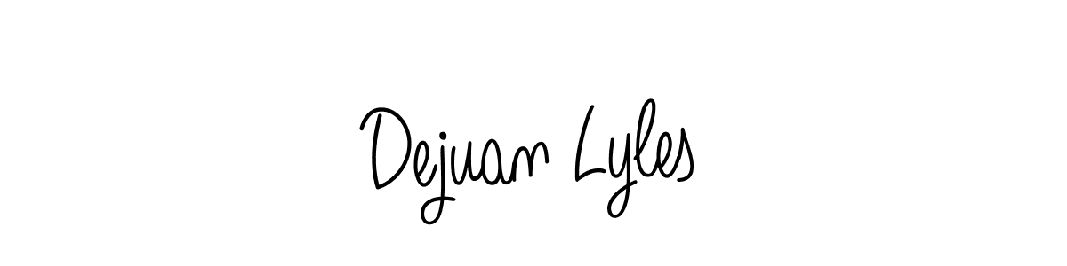 How to make Dejuan Lyles name signature. Use Angelique-Rose-font-FFP style for creating short signs online. This is the latest handwritten sign. Dejuan Lyles signature style 5 images and pictures png