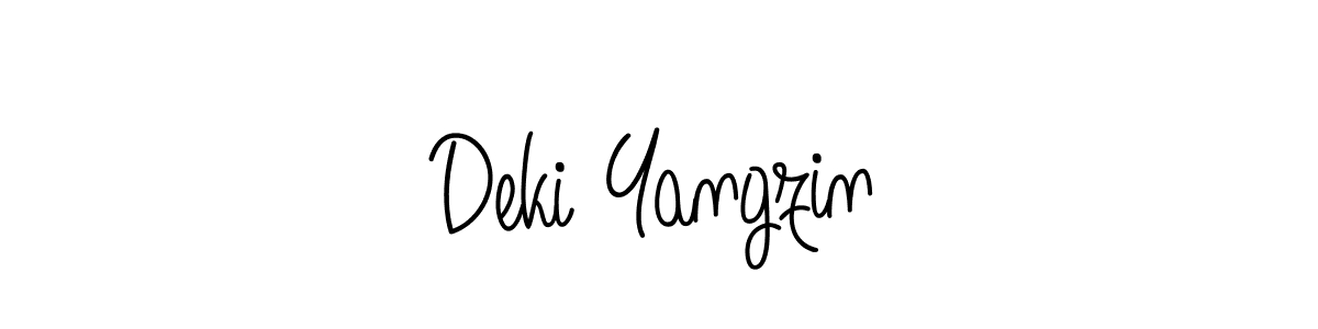 Once you've used our free online signature maker to create your best signature Angelique-Rose-font-FFP style, it's time to enjoy all of the benefits that Deki Yangzin name signing documents. Deki Yangzin signature style 5 images and pictures png