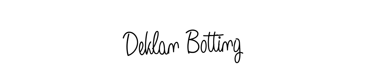 Deklan Botting stylish signature style. Best Handwritten Sign (Angelique-Rose-font-FFP) for my name. Handwritten Signature Collection Ideas for my name Deklan Botting. Deklan Botting signature style 5 images and pictures png