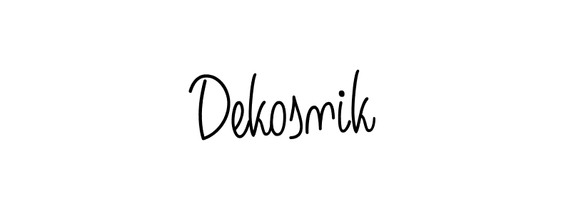 You can use this online signature creator to create a handwritten signature for the name Dekosnik. This is the best online autograph maker. Dekosnik signature style 5 images and pictures png