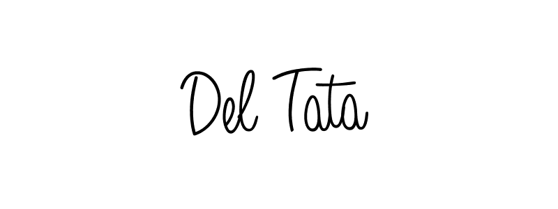 Use a signature maker to create a handwritten signature online. With this signature software, you can design (Angelique-Rose-font-FFP) your own signature for name Del Tata. Del Tata signature style 5 images and pictures png