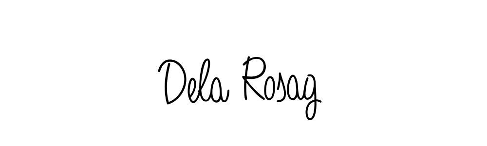 Dela Rosag stylish signature style. Best Handwritten Sign (Angelique-Rose-font-FFP) for my name. Handwritten Signature Collection Ideas for my name Dela Rosag. Dela Rosag signature style 5 images and pictures png