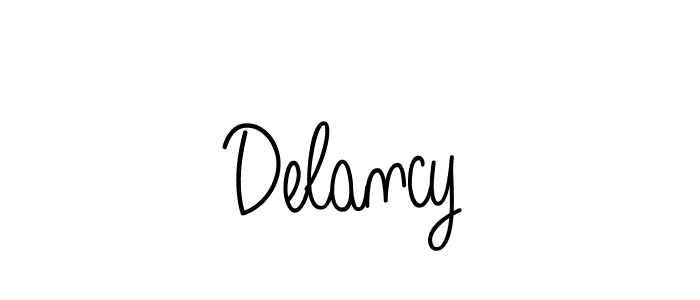 Make a beautiful signature design for name Delancy. With this signature (Angelique-Rose-font-FFP) style, you can create a handwritten signature for free. Delancy signature style 5 images and pictures png