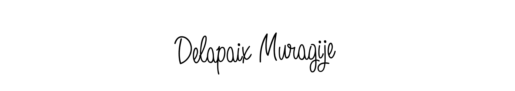 How to make Delapaix Muragije name signature. Use Angelique-Rose-font-FFP style for creating short signs online. This is the latest handwritten sign. Delapaix Muragije signature style 5 images and pictures png