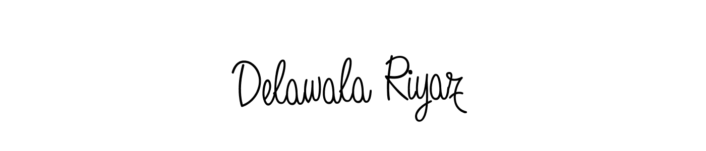 Create a beautiful signature design for name Delawala Riyaz. With this signature (Angelique-Rose-font-FFP) fonts, you can make a handwritten signature for free. Delawala Riyaz signature style 5 images and pictures png