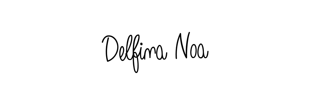 Delfina Noa stylish signature style. Best Handwritten Sign (Angelique-Rose-font-FFP) for my name. Handwritten Signature Collection Ideas for my name Delfina Noa. Delfina Noa signature style 5 images and pictures png