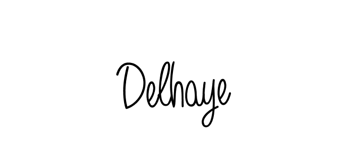 Design your own signature with our free online signature maker. With this signature software, you can create a handwritten (Angelique-Rose-font-FFP) signature for name Delhaye. Delhaye signature style 5 images and pictures png