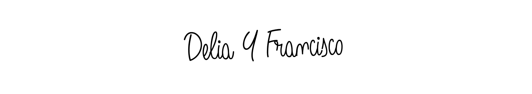 How to make Delia Y Francisco signature? Angelique-Rose-font-FFP is a professional autograph style. Create handwritten signature for Delia Y Francisco name. Delia Y Francisco signature style 5 images and pictures png