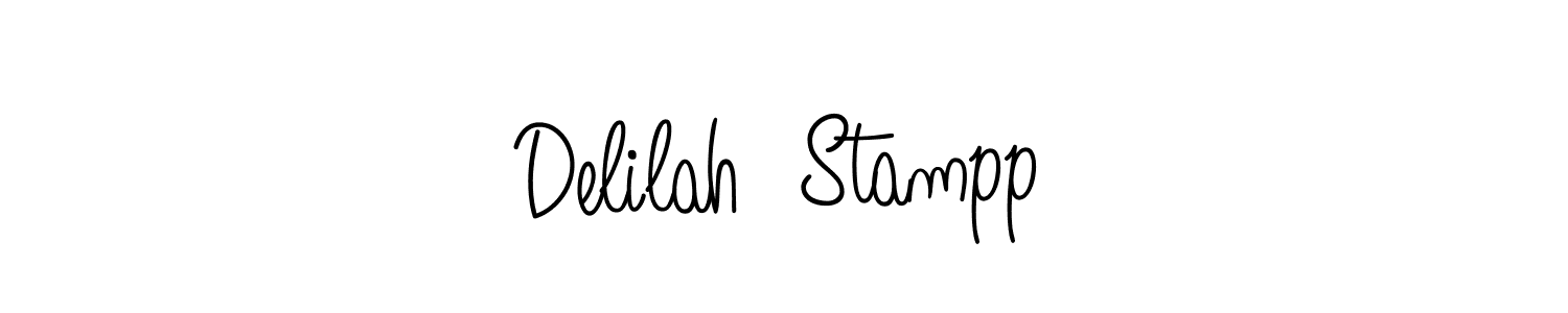 How to Draw Delilah  Stampp signature style? Angelique-Rose-font-FFP is a latest design signature styles for name Delilah  Stampp. Delilah  Stampp signature style 5 images and pictures png