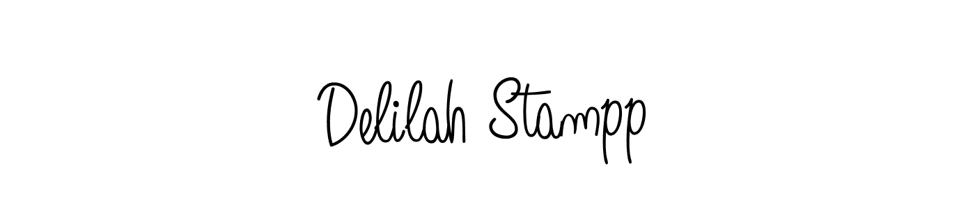 Use a signature maker to create a handwritten signature online. With this signature software, you can design (Angelique-Rose-font-FFP) your own signature for name Delilah Stampp. Delilah Stampp signature style 5 images and pictures png