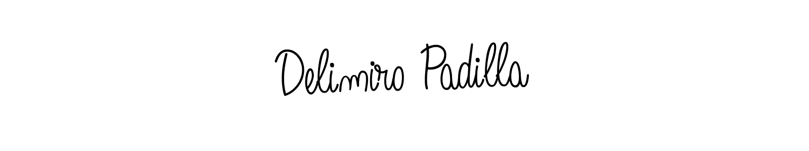 How to make Delimiro Padilla name signature. Use Angelique-Rose-font-FFP style for creating short signs online. This is the latest handwritten sign. Delimiro Padilla signature style 5 images and pictures png