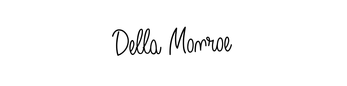 The best way (Angelique-Rose-font-FFP) to make a short signature is to pick only two or three words in your name. The name Della Monroe include a total of six letters. For converting this name. Della Monroe signature style 5 images and pictures png