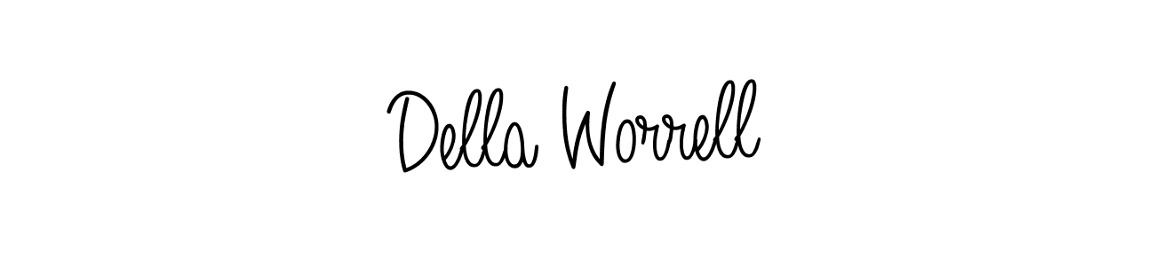 Della Worrell stylish signature style. Best Handwritten Sign (Angelique-Rose-font-FFP) for my name. Handwritten Signature Collection Ideas for my name Della Worrell. Della Worrell signature style 5 images and pictures png