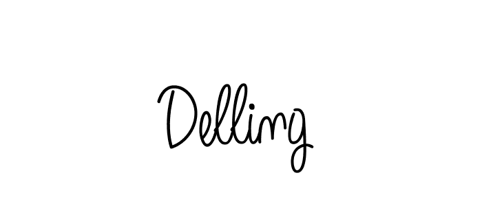 Delling stylish signature style. Best Handwritten Sign (Angelique-Rose-font-FFP) for my name. Handwritten Signature Collection Ideas for my name Delling. Delling signature style 5 images and pictures png