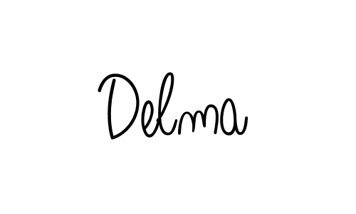 Delma stylish signature style. Best Handwritten Sign (Angelique-Rose-font-FFP) for my name. Handwritten Signature Collection Ideas for my name Delma. Delma signature style 5 images and pictures png
