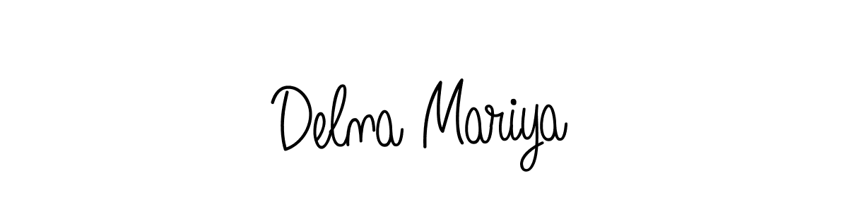Also You can easily find your signature by using the search form. We will create Delna Mariya name handwritten signature images for you free of cost using Angelique-Rose-font-FFP sign style. Delna Mariya signature style 5 images and pictures png