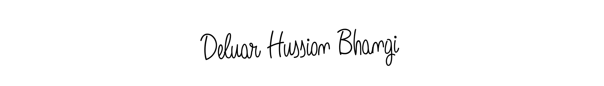 Create a beautiful signature design for name Deluar Hussion Bhangi. With this signature (Angelique-Rose-font-FFP) fonts, you can make a handwritten signature for free. Deluar Hussion Bhangi signature style 5 images and pictures png