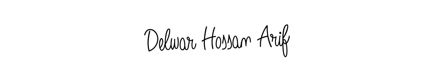 Design your own signature with our free online signature maker. With this signature software, you can create a handwritten (Angelique-Rose-font-FFP) signature for name Delwar Hossan Arif. Delwar Hossan Arif signature style 5 images and pictures png