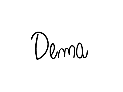 Make a beautiful signature design for name Dema. With this signature (Angelique-Rose-font-FFP) style, you can create a handwritten signature for free. Dema signature style 5 images and pictures png