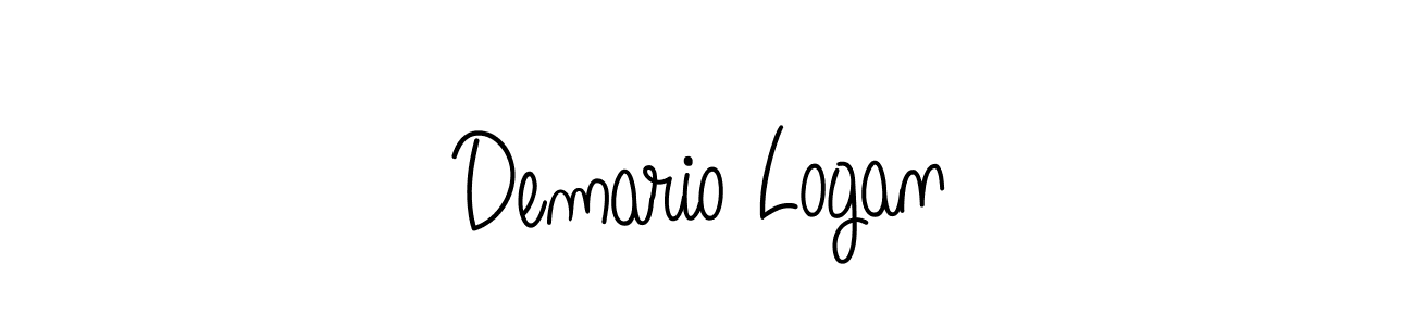 Make a beautiful signature design for name Demario Logan. With this signature (Angelique-Rose-font-FFP) style, you can create a handwritten signature for free. Demario Logan signature style 5 images and pictures png