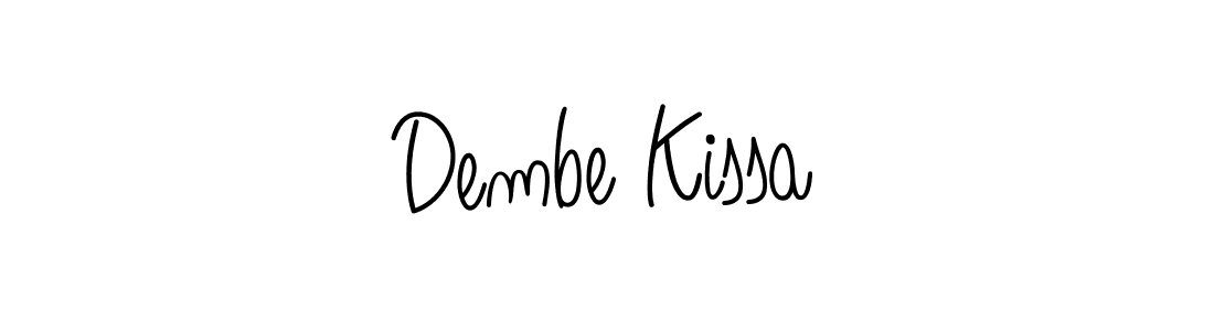 Dembe Kissa stylish signature style. Best Handwritten Sign (Angelique-Rose-font-FFP) for my name. Handwritten Signature Collection Ideas for my name Dembe Kissa. Dembe Kissa signature style 5 images and pictures png