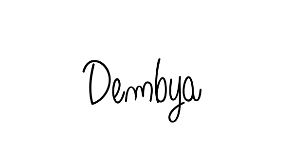 Design your own signature with our free online signature maker. With this signature software, you can create a handwritten (Angelique-Rose-font-FFP) signature for name Dembya. Dembya signature style 5 images and pictures png