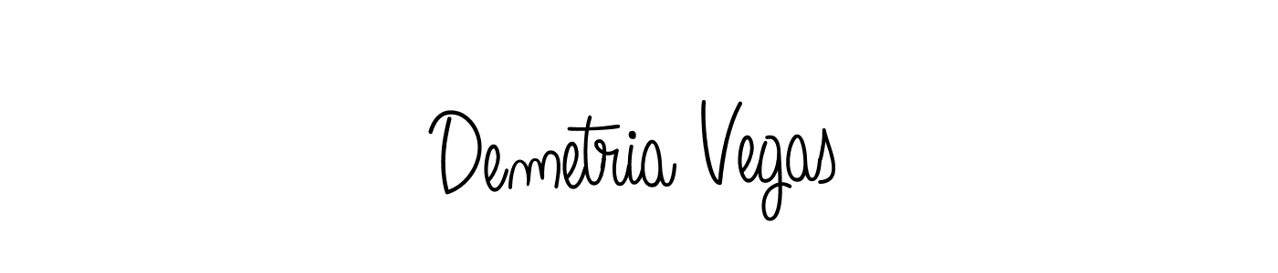 Design your own signature with our free online signature maker. With this signature software, you can create a handwritten (Angelique-Rose-font-FFP) signature for name Demetria Vegas. Demetria Vegas signature style 5 images and pictures png