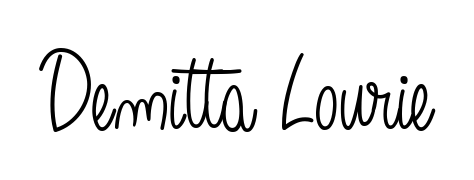 You should practise on your own different ways (Angelique-Rose-font-FFP) to write your name (Demitta Lourie) in signature. Don't let someone else do it for you. Demitta Lourie signature style 5 images and pictures png