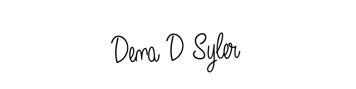 The best way (Angelique-Rose-font-FFP) to make a short signature is to pick only two or three words in your name. The name Dena D Syler include a total of six letters. For converting this name. Dena D Syler signature style 5 images and pictures png