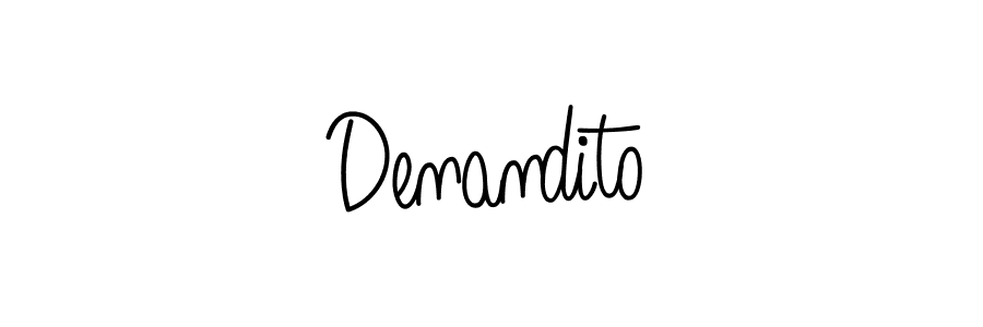 Use a signature maker to create a handwritten signature online. With this signature software, you can design (Angelique-Rose-font-FFP) your own signature for name Denandito. Denandito signature style 5 images and pictures png