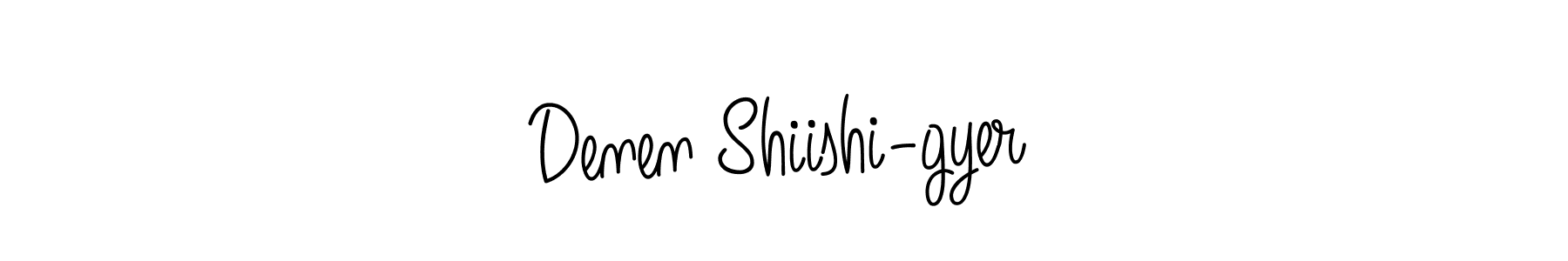 You should practise on your own different ways (Angelique-Rose-font-FFP) to write your name (Denen Shiishi-gyer) in signature. don't let someone else do it for you. Denen Shiishi-gyer signature style 5 images and pictures png